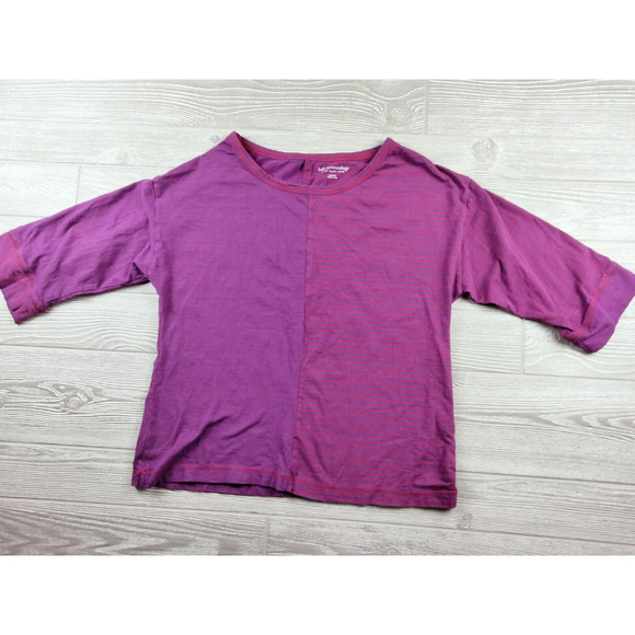 Soft Surroundings Tops - Soft Surroundings Womens Top M T-Shirt Knit Stripe Scoopneck Purple
